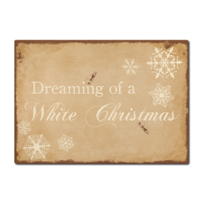 LUXECARDS POSTKARTE Holzpostkarte DREAMING OF A WHITE CHRISTMAS Weihnachten