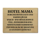 LUXECARDS POSTKARTE Holzpostkarte HOTEL MAMA Geschenk Mutter Muttertag Karte