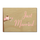 LUXECARDS POSTKARTE Holzpostkarte JUST MARRIED EULEN Hochzeitskarte Grußkarte