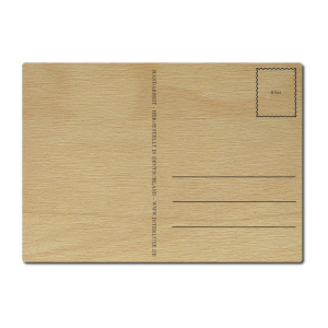 LUXECARDS POSTKARTE aus Holz HAPPINESS IS ONLY REAL Geschenk Spruchkarte