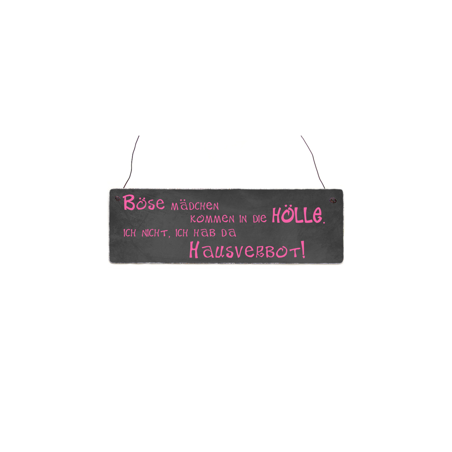 INTERLUXE Holzschild BÖSE MÄDCHEN Geschenk Dekoschild lustig Shabby
