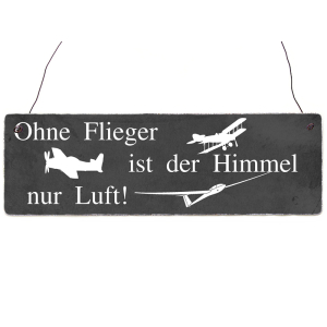 INTERLUXE Holzschild OHNE FLIEGER Modellbau Modellflieger...