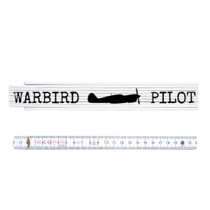 ZOLLSTOCK Spruch WARBIRD PILOT Maßstab Geschenk Männer Modellbau RC-Pilot