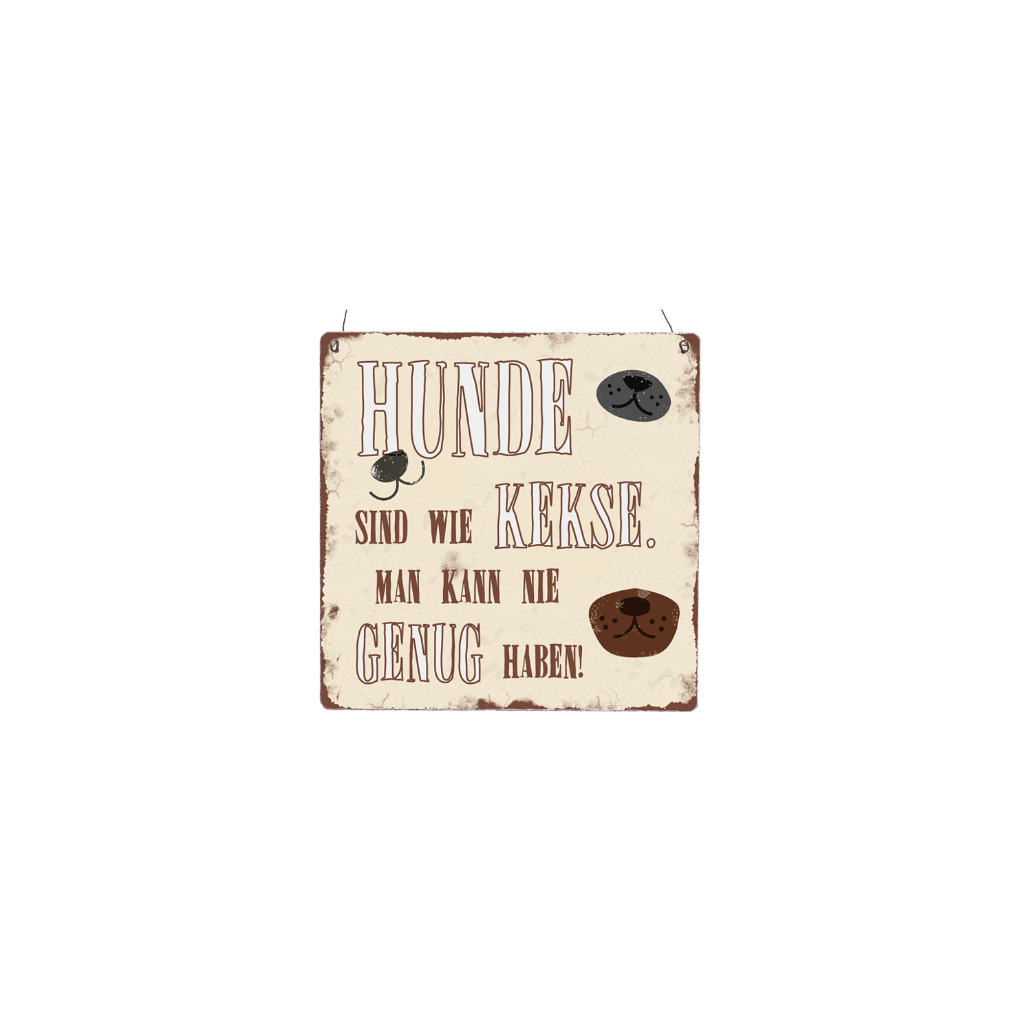 XL Holzschild HUNDE SIND WIE KEKSE INTERLUXE Shabby Geschenk Haustier Tierisch
