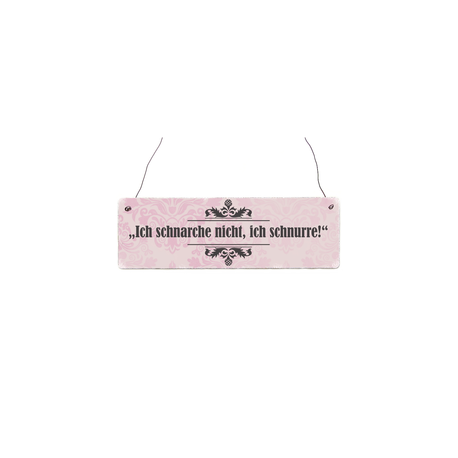 INTERLUXE Holzschild ICH SCHNARCHE NICHT [*ROSA*] Shabby Geschenk Motivation