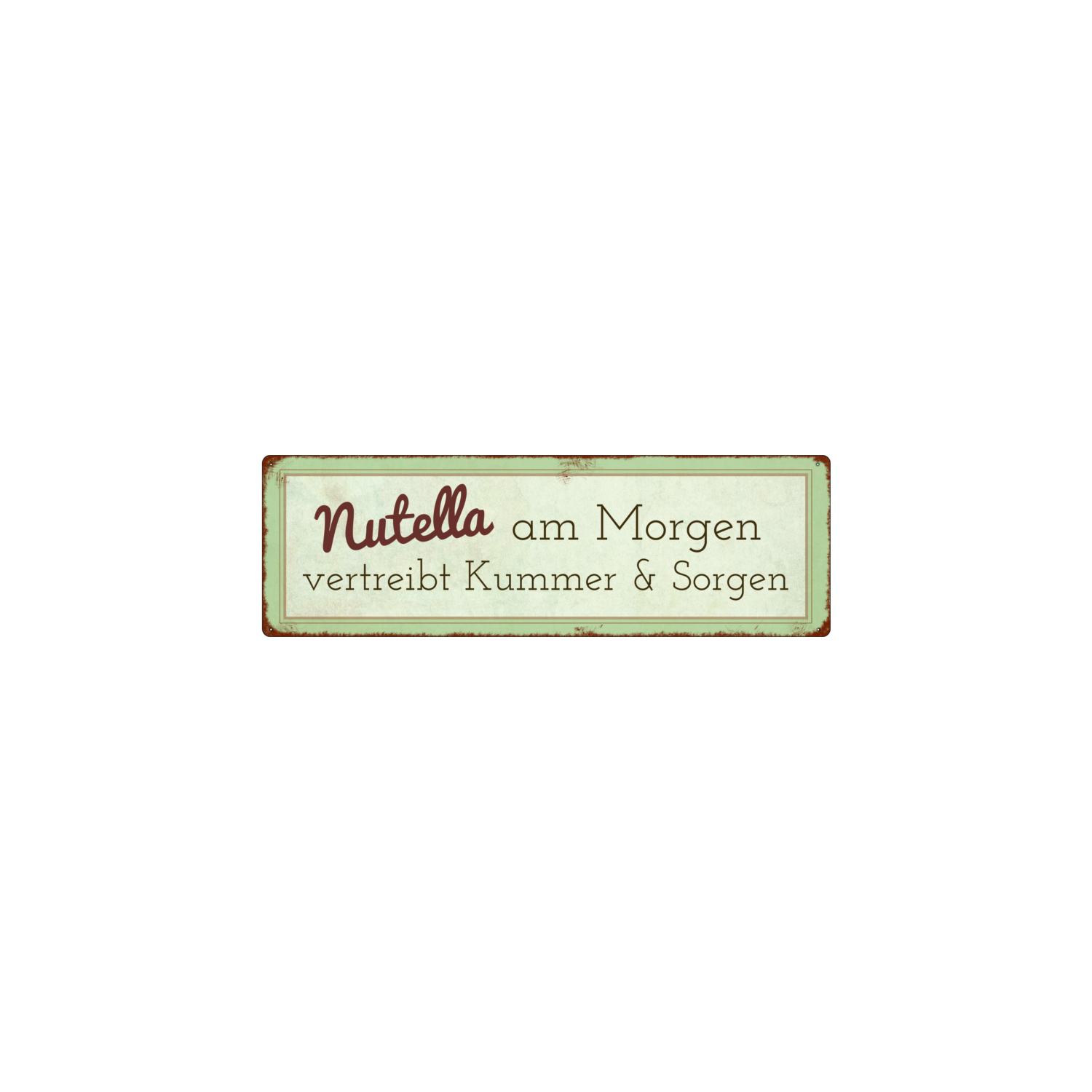 Metallschild Blech Nutella Am Morgen Shabby Lustig Dekoration Fru
