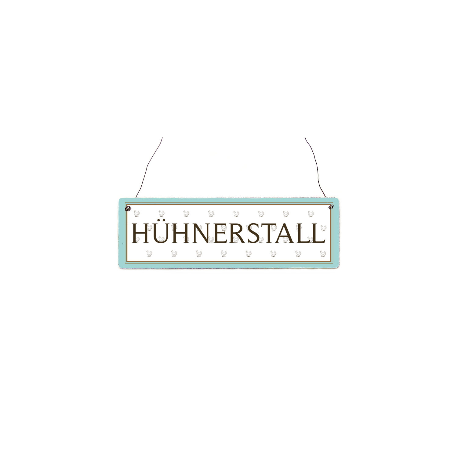 INTERLUXE Holzschild HÜHNERSTALL Frauen Bauernhof Lustig Geschenk Spruch