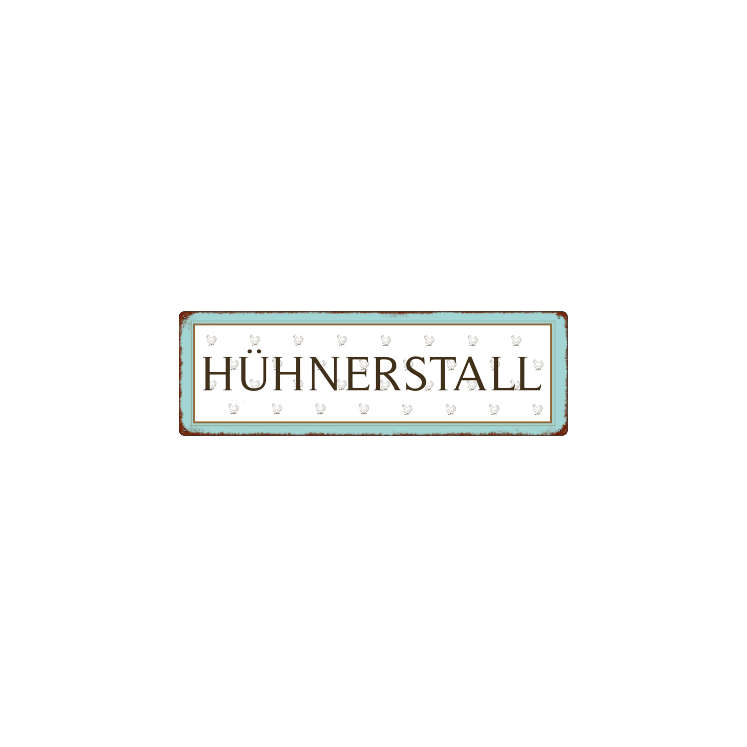 METALLSCHILD Blech HÜHNERSTALL Shabby Lustig Deko Frau Geschenk Bauernhof