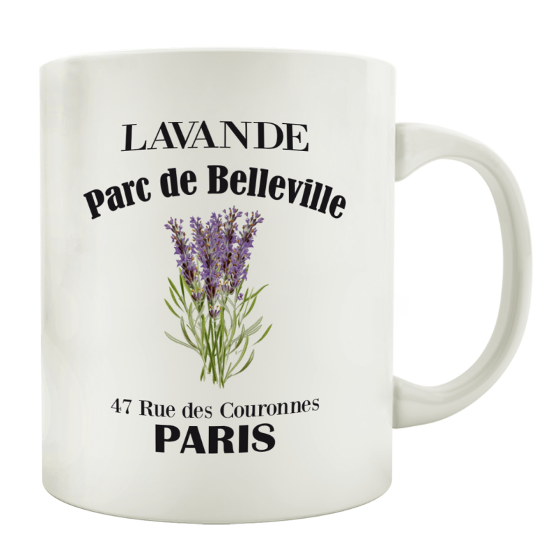 TASSE Kaffeebecher LAVANDE Lavendel Geschenk Spruch Motiv Shabby France Vintage