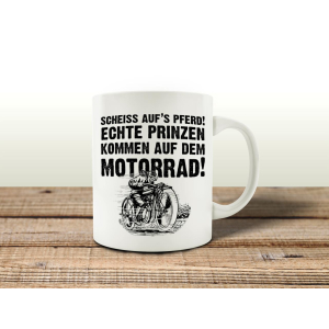 TASSE Kaffeebecher SCHEISS AUFS PFERD Teebecher Lustig Geschenk Shabby Motorrad