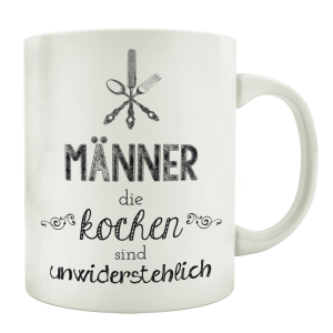 TASSE Kaffeebecher MÄNNER DIE KOCHEN Geschenk Spruch...