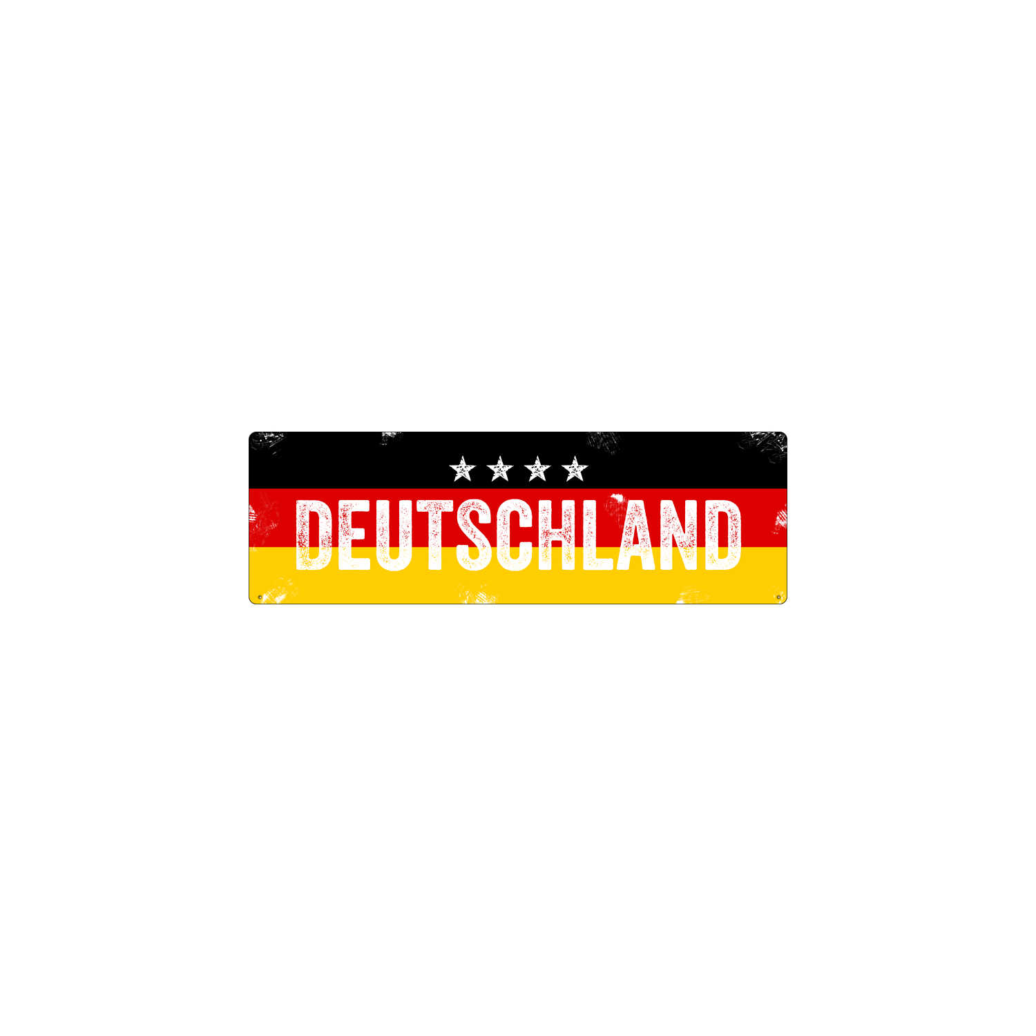 METALLSCHILD Blech DEUTSCHLAND Geschenk Fußball EM WM Shabby Fan Vintage